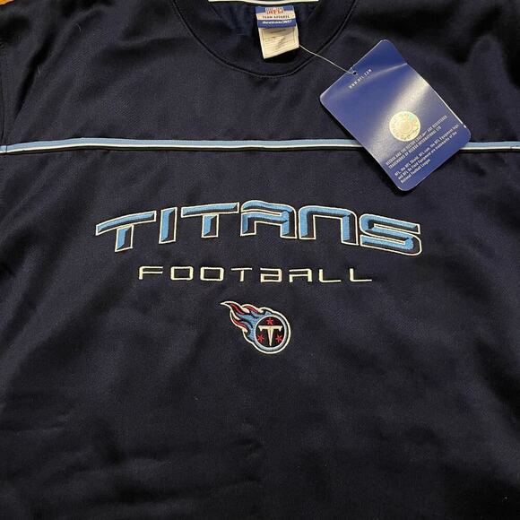 2004 Vintage Reebok Titans Sweatshirt L | NFL On Field Navy Pullover Y2K NWT - Picture 3 of 10